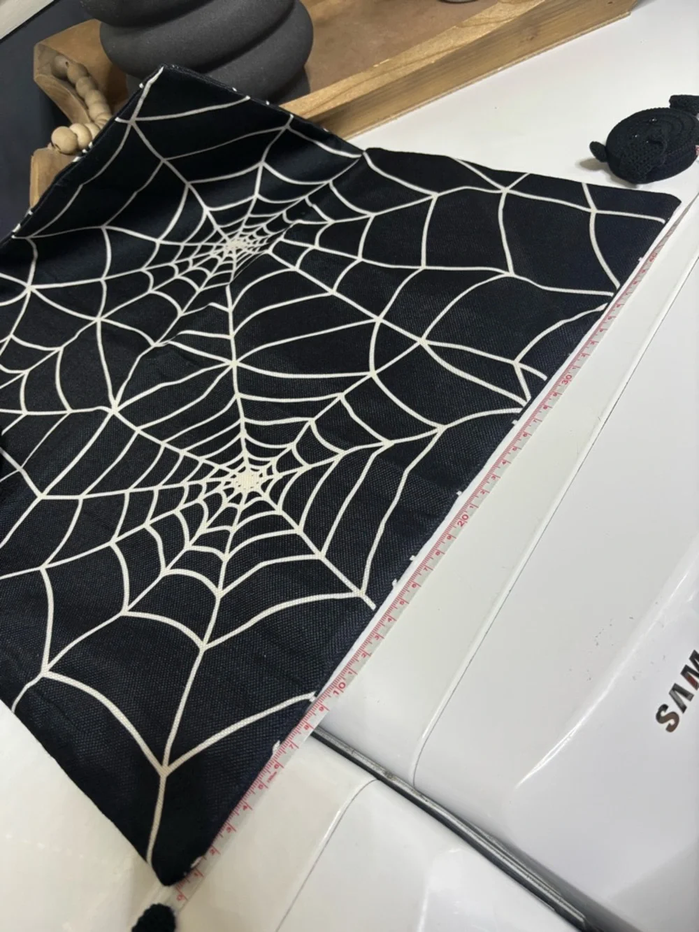Black Spiderweb pillowcase - Halloween Decor